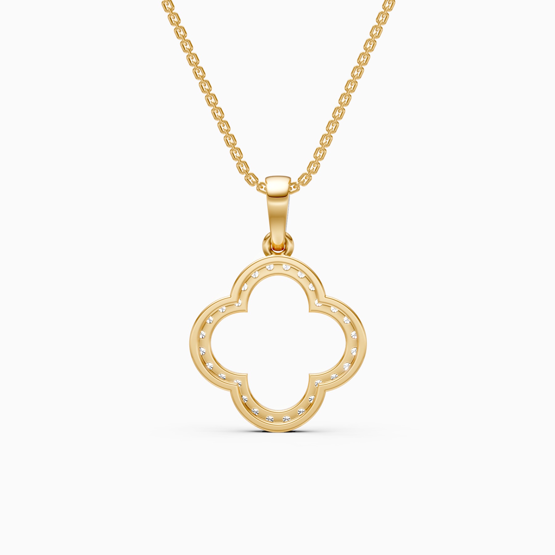 Clover Lab Grown Diamond Pendant Necklace
